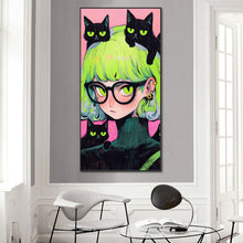 Load image into Gallery viewer, Diamond Painting - Full Round - Anime Cat Girl (40*80CM)