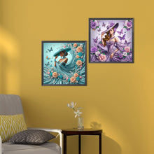 Load image into Gallery viewer, 2pcs Round Diamond Painting Set - Lady (30*30CM)