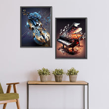 Load image into Gallery viewer, 2pcs Round Diamond Painting Set - Musical instruments (30*40CM)