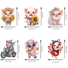 Load image into Gallery viewer, 6Pcs Special Shape Pig Diamond Art Magnets Decals Diamond Painting Fridge Magnet