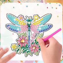 Load image into Gallery viewer, 8Pcs Acrylic Special Shape Animal Diamond Painting Refrigerator Magnet Dragonfly