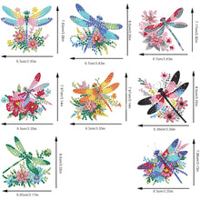 Load image into Gallery viewer, 8Pcs Acrylic Special Shape Animal Diamond Painting Refrigerator Magnet Dragonfly