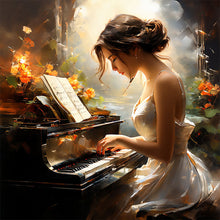 Load image into Gallery viewer, Diamond Painting - Full Round - Piano Girl (40*40CM)
