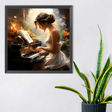 Load image into Gallery viewer, Diamond Painting - Full Round - Piano Girl (40*40CM)