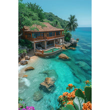 Load image into Gallery viewer, Diamond Painting - Full Round - House by the sea (40*60CM)