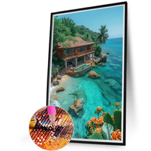 Load image into Gallery viewer, Diamond Painting - Full Round - House by the sea (40*60CM)
