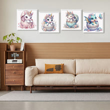 Load image into Gallery viewer, 4pcs Round Diamond Painting Set - Gemstone dinosaur eggs (30*30CM)