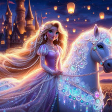 Load image into Gallery viewer, 4pcs Round Diamond Painting Set - Glowing Disney princesses (40*40CM)