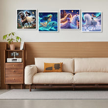 Load image into Gallery viewer, 4pcs Round Diamond Painting Set - Glowing Disney princesses (40*40CM)