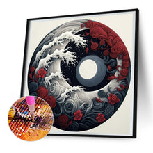 Load image into Gallery viewer, 2pcs Round Diamond Painting Set - Yin Yang flowers (30*30CM)