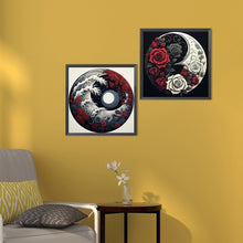 Load image into Gallery viewer, 2pcs Round Diamond Painting Set - Yin Yang flowers (30*30CM)