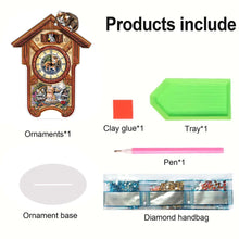 Load image into Gallery viewer, Acrylic Special Shaped Animal 5D Diamond Painting Clock Art Craft for Home Decor