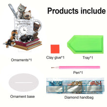 Load image into Gallery viewer, Acrylic Special Shaped Animal 5D Diamond Painting Clock Art Craft for Home Decor