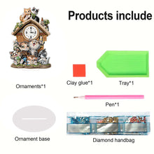 Load image into Gallery viewer, Acrylic Special Shaped Animal 5D Diamond Painting Clock Art Craft for Home Decor