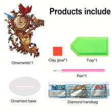 Load image into Gallery viewer, Acrylic Special Shaped Animal 5D Diamond Painting Clock Art Craft for Home Decor