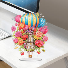 Load image into Gallery viewer, Acrylic Special Shaped Hot Air Balloon Flower Desktop Diamond Art Kits for Home