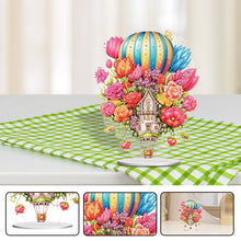 Load image into Gallery viewer, Acrylic Special Shaped Hot Air Balloon Flower Desktop Diamond Art Kits for Home