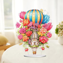 Load image into Gallery viewer, Acrylic Special Shaped Hot Air Balloon Flower Desktop Diamond Art Kits for Home