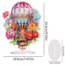 Load image into Gallery viewer, Acrylic Special Shaped Hot Air Balloon Flower Desktop Diamond Art Kits for Home