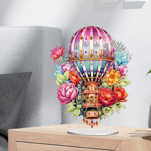 Load image into Gallery viewer, Acrylic Special Shaped Hot Air Balloon Flower Desktop Diamond Art Kits for Home