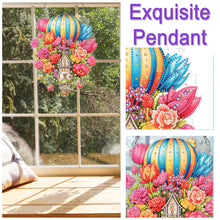 Load image into Gallery viewer, Acrylic Special Shaped Hot Air Balloon Flower Diamond Painting Hanging Decor