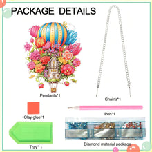 Load image into Gallery viewer, Acrylic Special Shaped Hot Air Balloon Flower Diamond Painting Hanging Decor