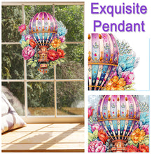 Load image into Gallery viewer, Acrylic Special Shaped Hot Air Balloon Flower Diamond Painting Hanging Decor