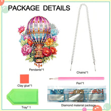 Load image into Gallery viewer, Acrylic Special Shaped Hot Air Balloon Flower Diamond Painting Hanging Decor