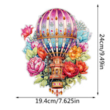 Load image into Gallery viewer, Acrylic Special Shaped Hot Air Balloon Flower Diamond Painting Hanging Decor