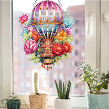 Load image into Gallery viewer, Acrylic Special Shaped Hot Air Balloon Flower Diamond Painting Hanging Decor