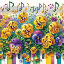 Load image into Gallery viewer, Diamond Painting - Partial Special Shaped - Pansy (40*40CM)