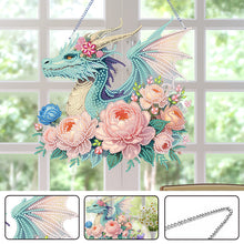 Load image into Gallery viewer, Acrylic Special Shape Bird Flower Diamond Painting Decor DIY Diamond Art Pendant