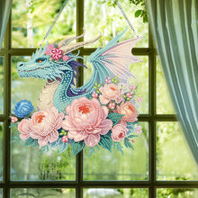 Load image into Gallery viewer, Acrylic Special Shape Bird Flower Diamond Painting Decor DIY Diamond Art Pendant