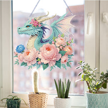 Load image into Gallery viewer, Acrylic Special Shape Bird Flower Diamond Painting Decor DIY Diamond Art Pendant