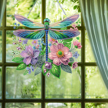 Load image into Gallery viewer, Acrylic Special Shape Bird Flower Diamond Painting Decor DIY Diamond Art Pendant