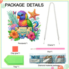 Load image into Gallery viewer, Acrylic Special Shape Bird Flower Diamond Painting Decor DIY Diamond Art Pendant