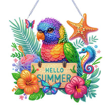 Load image into Gallery viewer, Acrylic Special Shape Bird Flower Diamond Painting Decor DIY Diamond Art Pendant