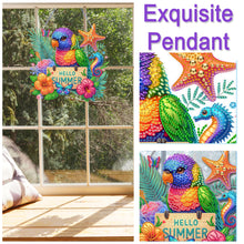 Load image into Gallery viewer, Acrylic Special Shape Bird Flower Diamond Painting Decor DIY Diamond Art Pendant