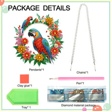 Load image into Gallery viewer, Acrylic Special Shape Bird Flower Diamond Painting Decor DIY Diamond Art Pendant