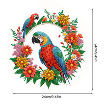 Load image into Gallery viewer, Acrylic Special Shape Bird Flower Diamond Painting Decor DIY Diamond Art Pendant