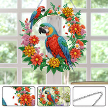 Load image into Gallery viewer, Acrylic Special Shape Bird Flower Diamond Painting Decor DIY Diamond Art Pendant