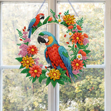 Load image into Gallery viewer, Acrylic Special Shape Bird Flower Diamond Painting Decor DIY Diamond Art Pendant