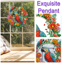 Load image into Gallery viewer, Acrylic Special Shape Bird Flower Diamond Painting Decor DIY Diamond Art Pendant