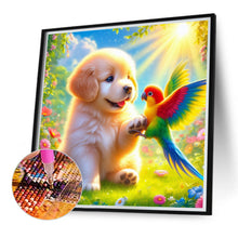 Load image into Gallery viewer, Diamond Painting - Full Round - Puppies and parrots (40*40CM)
