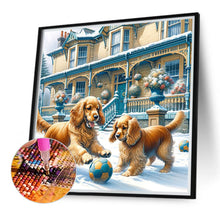 Load image into Gallery viewer, Diamond Painting - Full Round - Playing dogs (40*40CM)