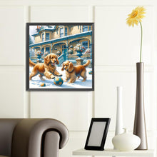 Load image into Gallery viewer, Diamond Painting - Full Round - Playing dogs (40*40CM)