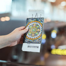 Load image into Gallery viewer, Special Shape Flower DIY Diamond Passport Case PU Diamond Art Passport Protector