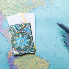 Load image into Gallery viewer, Special Shape Flower DIY Diamond Passport Case PU Diamond Art Passport Protector
