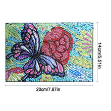 Load image into Gallery viewer, Special Shape Flower DIY Diamond Passport Case PU Diamond Art Passport Protector