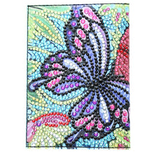 Load image into Gallery viewer, Special Shape Flower DIY Diamond Passport Case PU Diamond Art Passport Protector